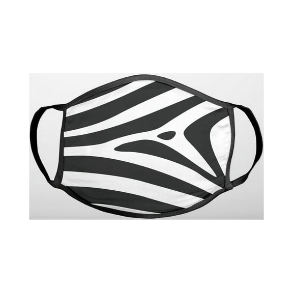 Black White Zebra Skin Stripes - 3-Ply Reusable Soft Cloth Face Covering, Unisex, Cotton Inner Layer