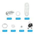 thumbnail image 3 of 1-1/8 Inch Cabinet Locks with Key, Cam Replacement Lock Cylinder Toolbox Lock Keyed Alike, Silver 8 Pack, 3 of 8