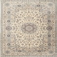 thumbnail image 1 of Ahgly Company Indoor Square Traditional Vanilla Gold Medallion Area Rugs, 5' Square, 1 of 6