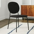 thumbnail image 2 of Pemberly Row Contemporary Boucle Side Chairs (Set of 2) in Black, 2 of 6