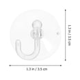 thumbnail image 2 of Miangastore Transparent Suction Cups Hooks for Bathroom Kitchen Use PVC Material No Drill Needed 100 Pieces, 2 of 8
