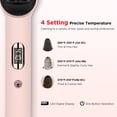 thumbnail image 3 of GEM Ionic Hair Straightener Brush with 4 Temperature Settings, LED Display, Dual Voltage, Pink, 3 of 7