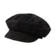 thumbnail image 2 of Gorra plana para mujer, boina vaquera vintage de tela vaquera, ideal como regalo de compras. Negro, 2 of 9
