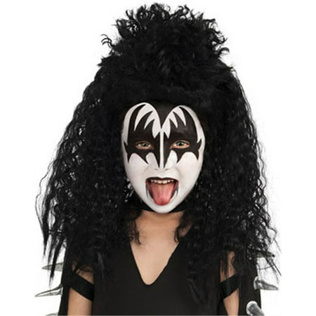 Child Kiss Gene Simmons The Demon Costume Rock Star Wig