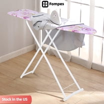 Fompes 42 Inch Ironing Board, Foldable Iron Board, Height Adjustable Full-Size Large Iron Board with 4 Layered Cover and Pad, Iron Rest, Hook, Steel X-Legs, for Home, Laundry Room, Dorm