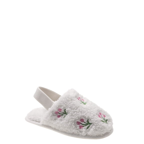 Wonder Nation Toddler Girls Scuff Flower Slippers