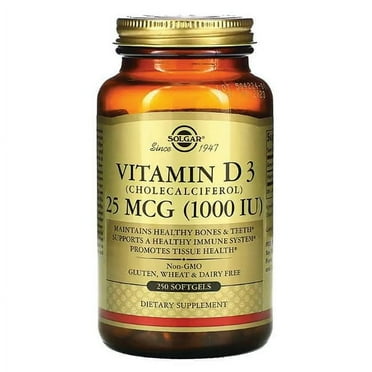 Solgar Vitamin D3 (Cholecalciferol) 25 mcg (1,000 Iu) 250 Sgels