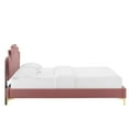 thumbnail image 3 of Modway Neena Performance Velvet Queen Bed in Dusty Rose, 3 of 9