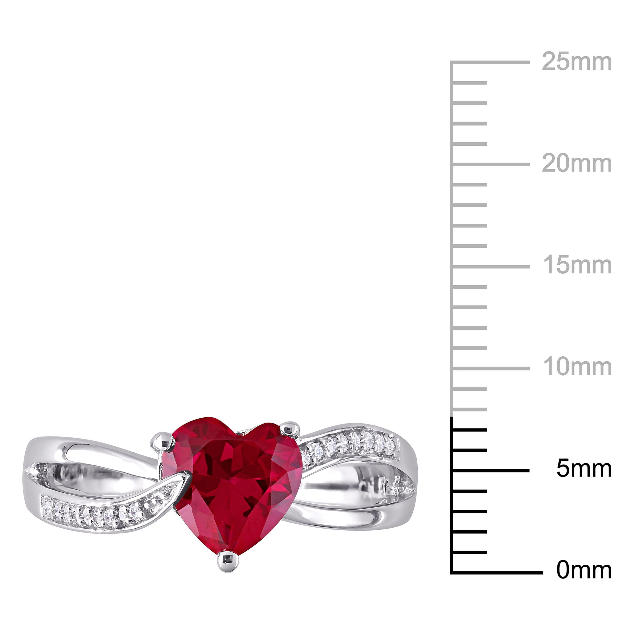Everly Women's Created Ruby Sterling Silver Ring