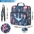 thumbnail image 2 of FORMRS Zipper Binder with Shoulder Strap 2-inch Ring 500 Sheet Capacity File Bag, Light Blue Anchor, 2 of 5