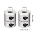 thumbnail image 2 of 8mm to 8mm Shaft Coupling 25mmx20mm Coupler Aluminum Alloy Joint Motor, 2 Pack, 2 of 6