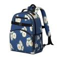 thumbnail image 2 of Navy Daisy Flower White Blooms Pattern Backpack for School,Cute School Bag,Schoolbag with Adjustable Shoulder Straps & Padded Back,15.25"x11.5"x5.25", 2 of 5