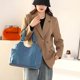 thumbnail image 3 of Bolsos de hombro para mujer con cremallera y hilo de coser sólido, bolsos cruzados para mujer, bolsos de nailon de gran capacidad 2024, 3 of 4