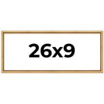 26x9 Frame Beaded Gold Solid Wood Picture Frame | 0.75 Inches Moulding Width | Liscio Oro