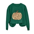 thumbnail image 4 of Halloween Sweatshirts for Women Yotami Crewneck Loose Long Sleeve Shirts for Holiday Cute Pumpkin Print Fall Clothes (Army Green, M), 4 of 4