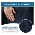 thumbnail image 4 of Velvet Recliner Slipcover Recliner Chair Cover, 2 Seater Stretch Armchair Covers Sofa Slipcover Soft Cozy Recliner Cover Furniture Protector-navy, 4 of 8