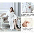 thumbnail image 5 of AMITOFO Fleece Robe for Women Soft Warm Long Plush Bathrobe Slim Elastic Waist Sleepwear Housecoats, 5 of 7