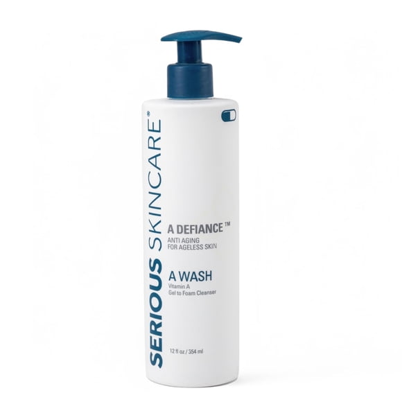 Serious Skincare - Jabón facial exfoliante y limpiador suave con retinol - Gel hidratante para la piel en espuma limpiadora - Aclara los poros - Elimina el aceite de maquillaje y SPF - Extracto de Ave