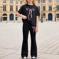 thumbnail image 3 of shoper Girls Clothes 2 Piece Short Sleeve T-Shirt Tops & Camo Pants Spring Summer Casual Outfits for Tween Girl 7-12Y, 3 of 5