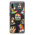 thumbnail image 1 of MUNDAZE Samsung Galaxy A02 Shockproof Clear Hybrid Protective Phone Case Colorful Neon Glow Rainbow Gnomes Cover, 1 of 5