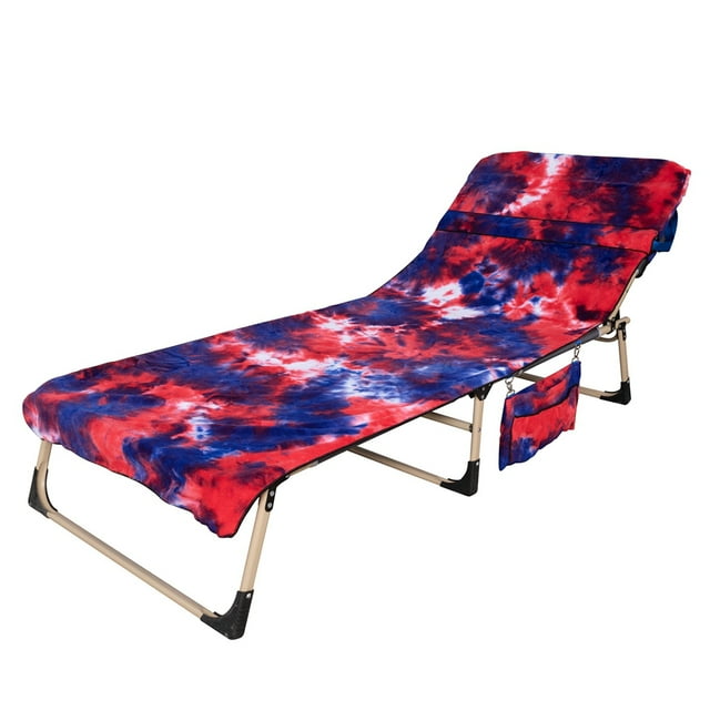 Bangcool Pool Towel Microfiber Soft Portable Beach Towel Beach Chair Cover with Pockets