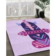 thumbnail image 2 of Ahgly Company Indoor Square Patterned MediumOrchid Purple Area Rugs, 4' Square, 2 of 6