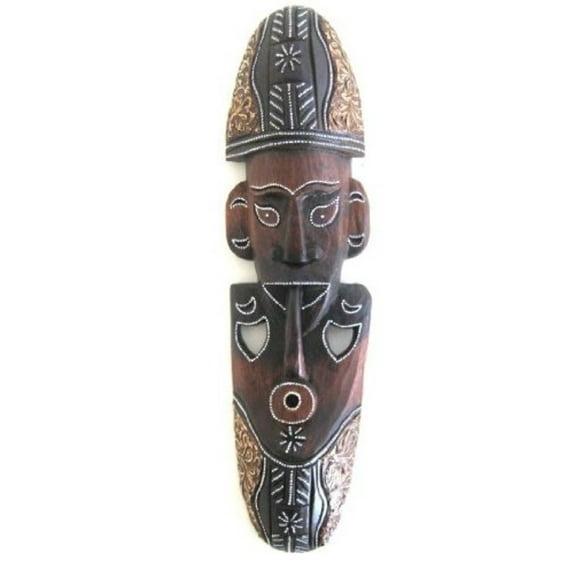 African Wall Mask World Peace Wise Man Wall Hanging Decor  Wood Carved - OMA BRAND