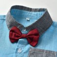 thumbnail image 5 of Baby Boy Clothes Gentleman Clothing Suit for Newborn Baby Bow Tie Shirt + Suspender Trousers, 5 of 9