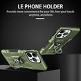 thumbnail image 2 of Allytechgroup for iPhone 16 Pro Max Case with Stand, [Built-in Kickstand] Support Magnetic Car Phone Mount Military Grade Drop Protection Rugged Heavy Duty Durable Cover Case for Women Men, Green, 2 of 10