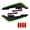 Green, variant on Easy Mount Wind Fairing for Motorcycle Electric Bike LED Light Improved Aerodynamics Fairing Side Winglets