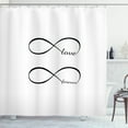 thumbnail image 1 of Ambesonne Love Shower Curtain, Infinity Monochrome, 69"Wx75"L, Black White, 1 of 3