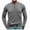 Gray, variant on BADHUB Mens Henley Long Sleeve T-Shirt Classic V Neck Button Stretch Casual Slim Fit Shirt Father's Day Gift Light Blue L