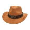 thumbnail image 2 of Sombrero de vaquero moda cálido sombrero de protección ar para montar fijación temática de senderismo Camello, 2 of 8