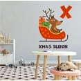 thumbnail image 2 of DAYCARE - Letter X Alphabet Educational Art Decoration Sticker Multicolored X-Mas Sleigh Rein Deer Animal Design Kids Nursery Child Care Wall Decal 16" x 20", 2 of 3
