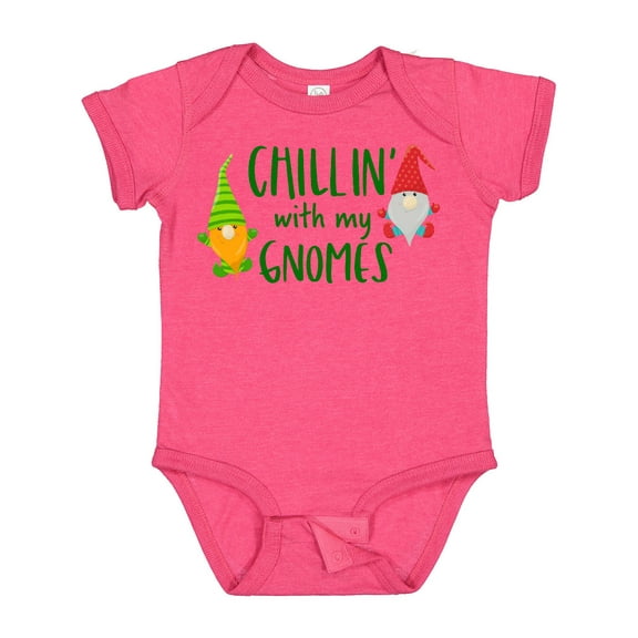 Inktastic Chillin' with My Gnomes Boys or Girls Baby Bodysuit