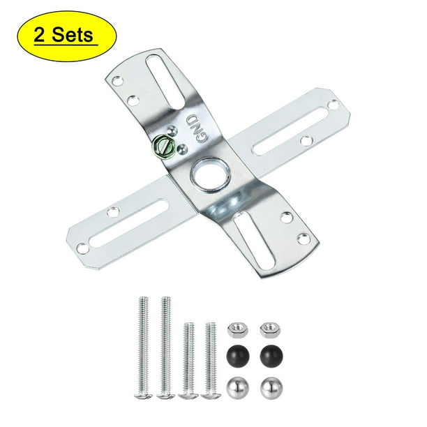Uxcell Light Crossbar Kit 4 Inch Cross Shaped Mounting Bracket Zinc Plated Iron 2 Pack Com Uxcell Light Crossbar Kit 4 Inch Cross, Light Fixture Crossbar Kit