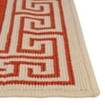 thumbnail image 4 of Unique Loom Outdoor Coastal Collection Area Rug - Caye (5' 3" x 8' Rectangle Rust Red/Ivory), 4 of 9