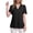 Black, variant on Women's Dressy Casual Shirts Short Sleeve V Neck Work Blouse Business Casual Summer Chiffon Tops Blue XXL