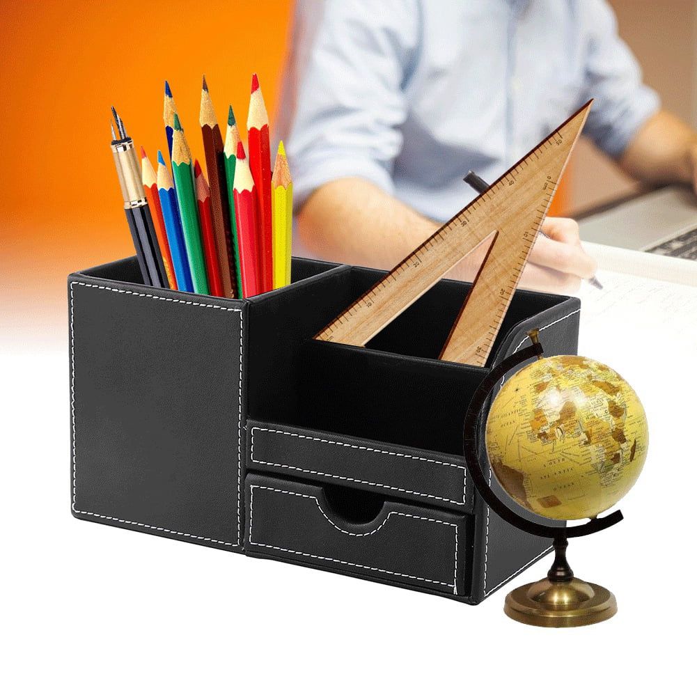 Crayon et stylo Porte bureau fournitures de bureau Organisateur de bureau en métal 9 Grille Boîte de rangement multi-usage scolaire des étudiants porte-crayons noir