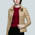 thumbnail image 4 of Women Lightweight Packable Puffer Jacket Stand CollorCasual Feather Down Coat Water Resistant Winter, 4 of 6