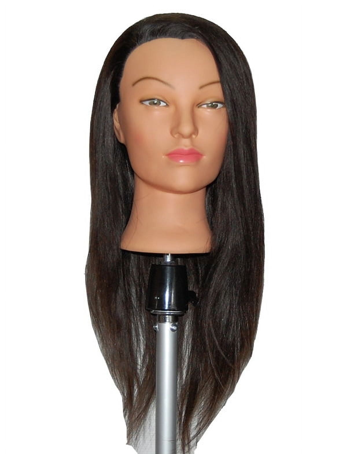 Bellrino 24 " Cosmetology Mannequin Manikin Training Head with Human Hair - Lindesey (CLAMP HOLDER INCLUDED)