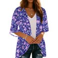 thumbnail image 4 of Xuyuer Spring Beach Cover-Up Cardigan - Women's 3/4 Sleeve Casual Shirt for Summer Seaside Outings, Resort Vacations, Breezy Seasonal Layering Top & Coastal Stroll Essentials, 4 of 7