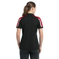 thumbnail image 2 of SPORT-TEK Ladies Tricolor Shoulder Micropique Sport-Wick Polo. LST658 Black/True Red/White 3XL, 2 of 5