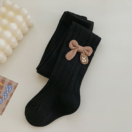 YYYTop Soft Tights for Kids Lightweight Crew Socks Toddler Seamless Knit Leggings Tights for Baby Girls Winter Warm Newborn Pants Little Girls Cotton Pantyhose 1-12T