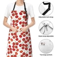 thumbnail image 6 of Pofeuu Tomato Print Waterproof Apron with Pockets Adjustable Cooking Aprons Kitchen Bib for Baking Household Cleaning, 6 of 8