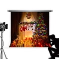 thumbnail image 1 of BSDHOME Polyester Photography Background Christmas Tree Gifts No Wrinkles Bokeh Star Decorations for Home Photo Curtains Backdrops Studio Fond Photos 7x5ft, 1 of 4