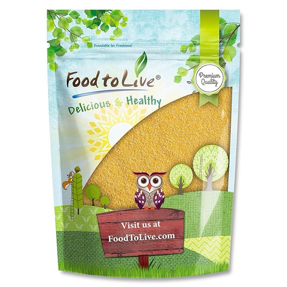 Gluten-Free Yellow Polenta, 12 Ounces – Kosher, Vegan, Bulk - by Food to Live