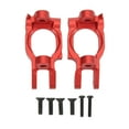 thumbnail image 2 of Bloc de Roulettes, Alliage d'Aluminium de Conception Standard de Haute Résistance RC Voiture C Moyeu 1/10 2Pcs Réduction d'Abration pour Rock Rey Rouge, Bleu Foncé, Argent, 2 of 8