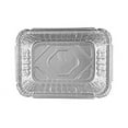 thumbnail image 5 of Pactogo 1 1/2 lb. Disposable Oblong Aluminum Foil Take-Out Pan with Board Lid Containers 7.07" x 5.13" x 1.69" (Pack of 500 Sets), 5 of 6