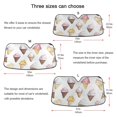 thumbnail image 5 of Yayeee Car Windshield Sun Shade Universal Fit Front Visor Protector, Ice Cream Pattern, 5 of 8